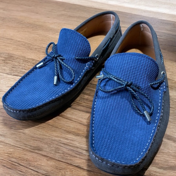 New Ortiz & Reed Made in Spain Brown/Blue Loafers Men’s size 8 - Picture 1 of 15